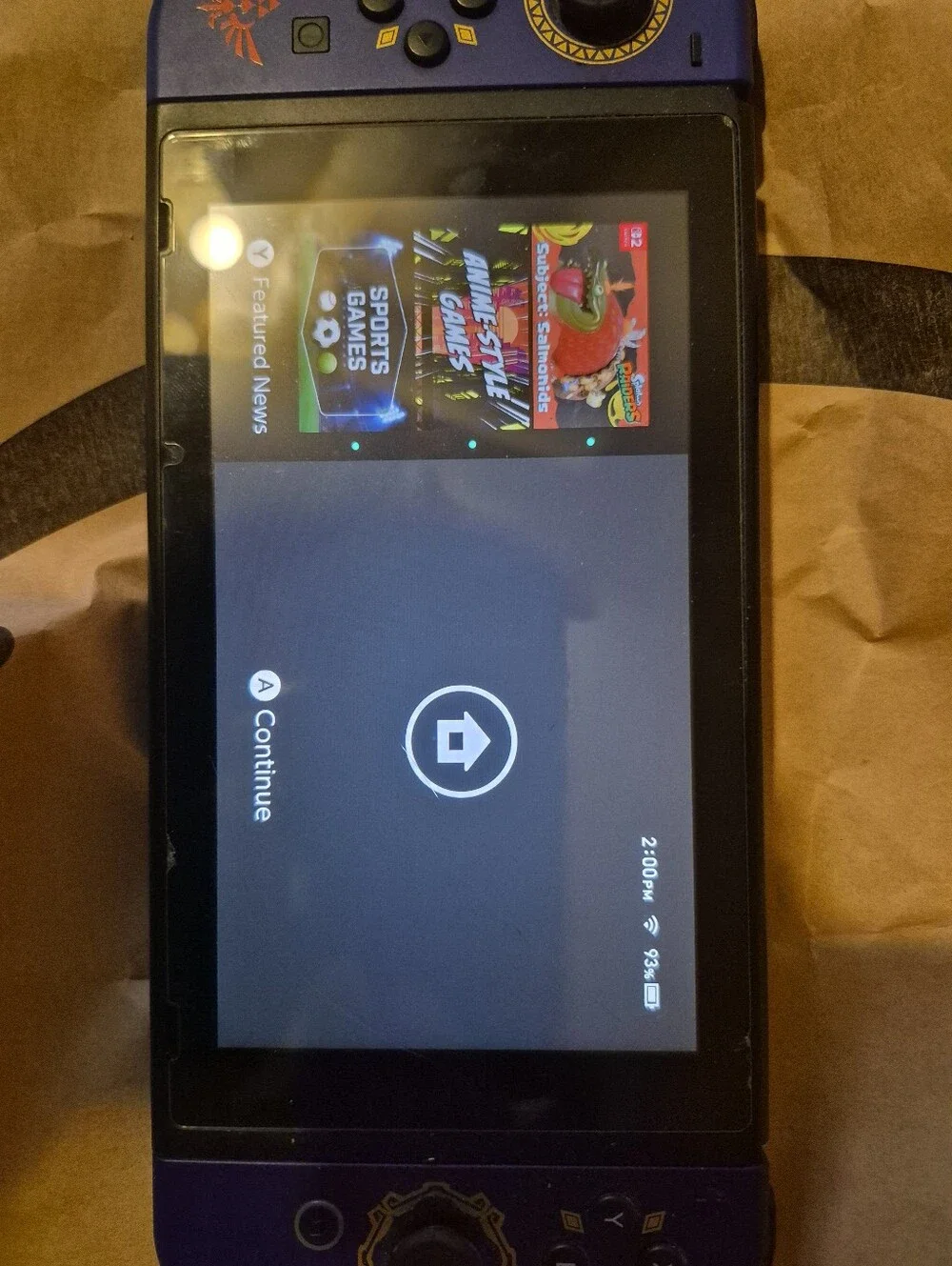 Nintendo Switch With Legend Of Zelda Joy Cons. Docker,hdmi Cable,power Supply,